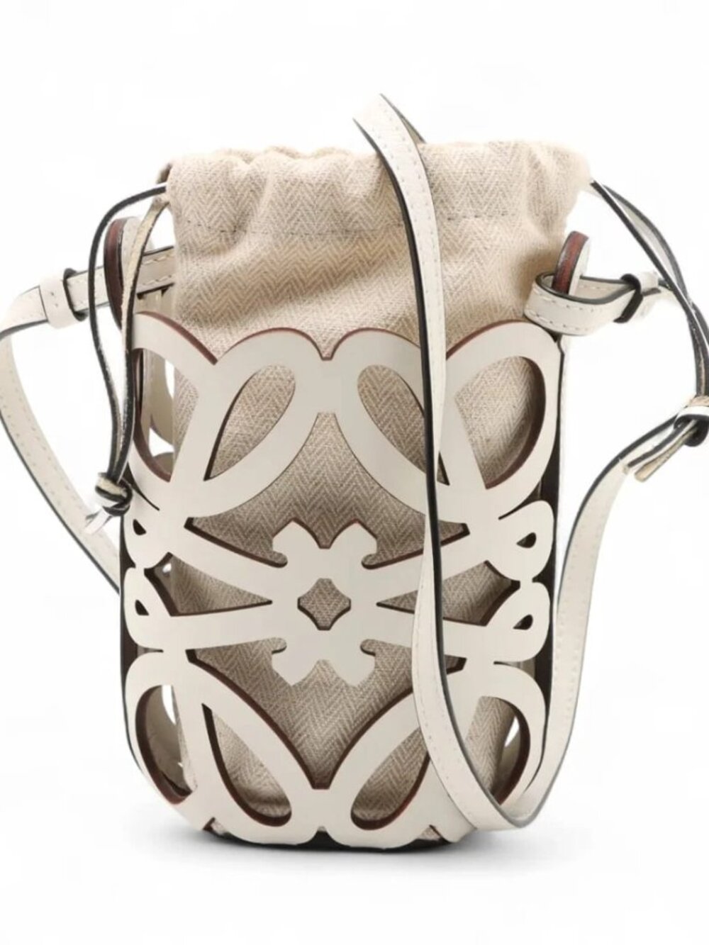 Authentic Loewe Anagram Cutout Pocket Crossbody Shoulder Bag